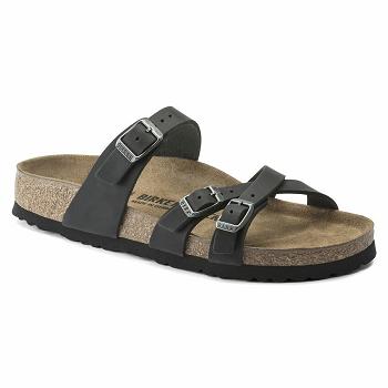 Dámské Franca Birkenstock Oiled Læder Černé | CZ 445PJJ